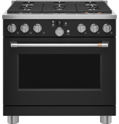 CAFE C2Y366P3TD1 Cafe 36"" Smart Dual-fuel Commercial-style Range With 6 BURNER...