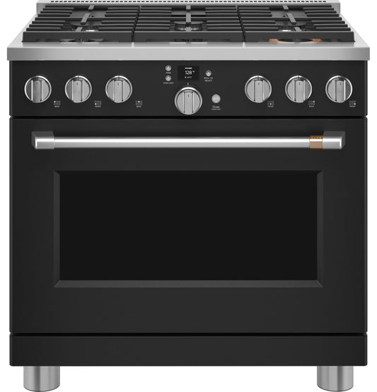 CAFE C2Y366P3TD1 Cafe 36"" Smart Dual-fuel Commercial-style Range With 6 BURNER...