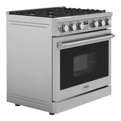 THOR KITCHEN ARG36LP 36 Inch Contemporary Professional Gas Range In Stainless Steel - LI...