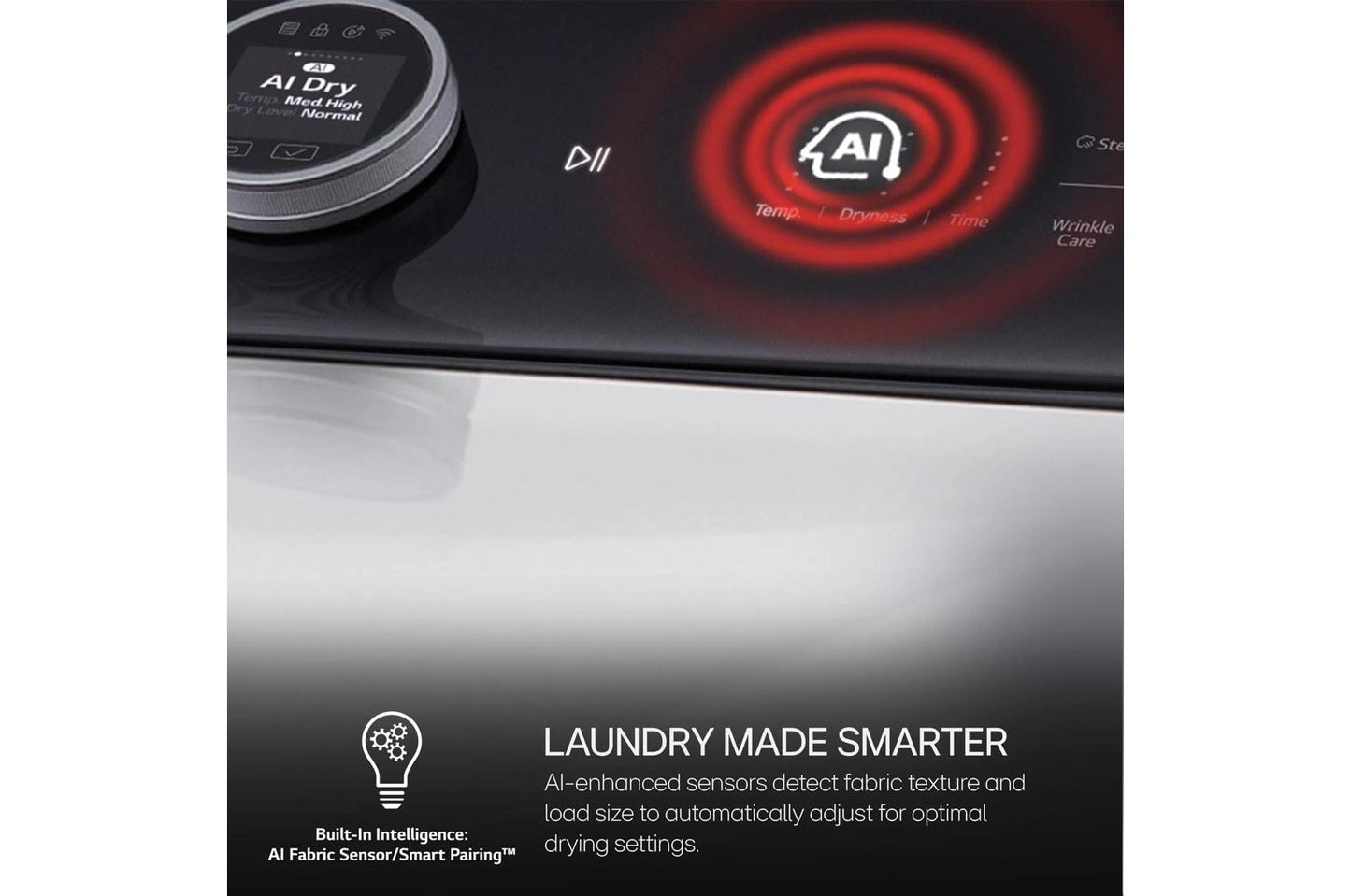 LG DLEX8600WE 7.3 Cu. Ft. Ultra Large Capacity Rear Control Electric Dryer With L...