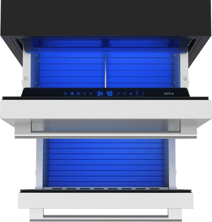 ZEPHYR PRRD24C2AS Zephyr 24"" Dual Zone Refrigerator Drawers