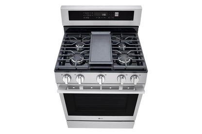 LG LRGN6325X 6.3 Cu. Ft. Smart Wi-fi Enabled Probake Convection Gas Range WIT...