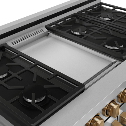 THOR KITCHEN RSG48ELPBRZ 48 Inch Professional Lp Range With Tilt Panel Touch Control In STAI...