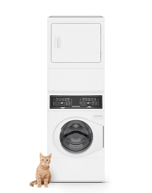 SPEED QUEEN SF7007WE Sf7 Stacked White Washer - Electric Dryer With Pet Plus | Sanitize ...