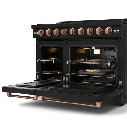 THOR KITCHEN RSG48EBRSG 48 Inch Professional Gas Range With Tilt Panel Touch Control In BLA...