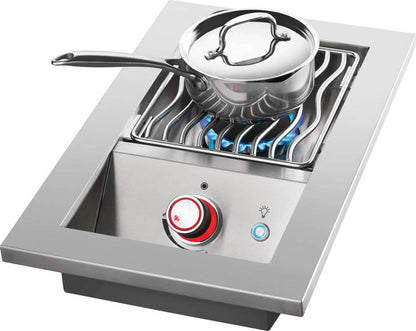 NAPOLEON BBQ BIB10RTNSS Built-in 700 Series Single Range Top Burner With Stainless Steel CO...