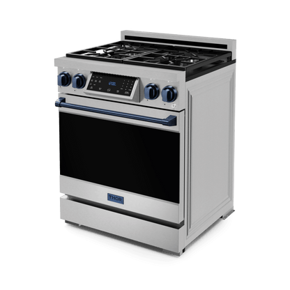 THOR KITCHEN RSG30BLU 30 Inch Professional Gas Range With Tilt Panel Touch Control In STA...