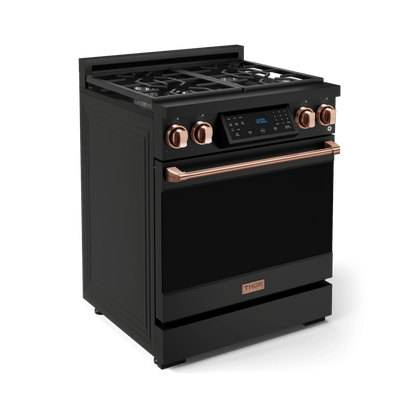 THOR KITCHEN RSG30BRSG 30 Inch Professional Gas Range With Tilt Panel Touch Control In BLA...