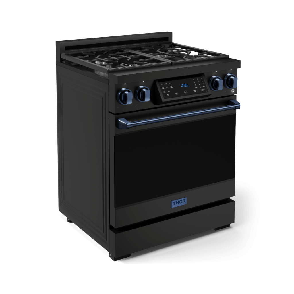 THOR KITCHEN RSG30BBLU 30 Inch Professional Gas Range With Tilt Panel Touch Control In BLA...