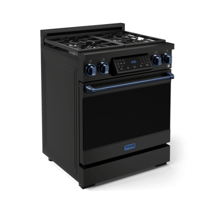 THOR KITCHEN RSG30BBLU 30 Inch Professional Gas Range With Tilt Panel Touch Control In BLA...