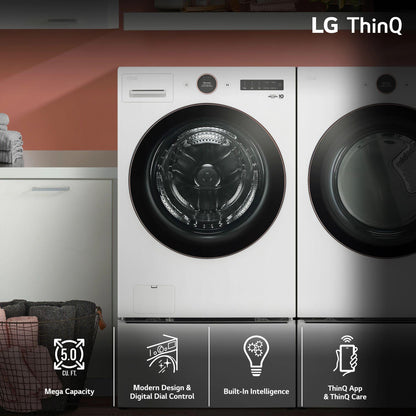 LG WM6500HWA 5.0 Cu. Ft. MEGA Capacity Smart Front Load Energy Star Washer With ...