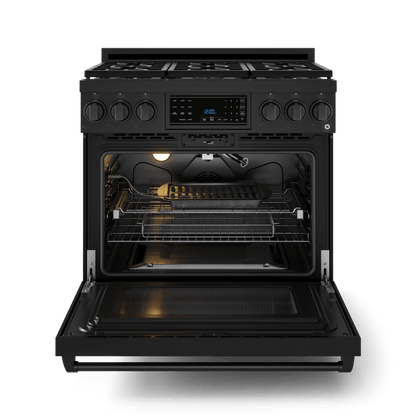THOR KITCHEN RSG36BLP 36 Inch Professional Lp Range With Tilt Panel Touch Control In BLAC...