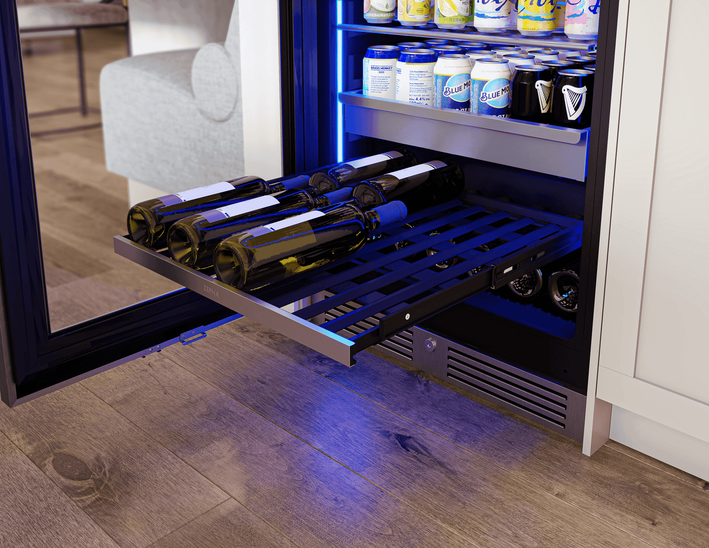 ZEPHYR PRB24F01BG Zephyr 24"" Full Size Single Zone Beverage Cooler