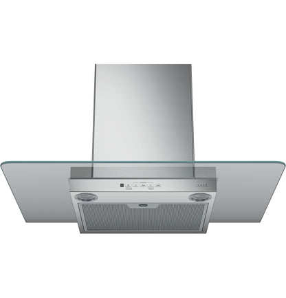 CAFE CVW73012MSS Cafe Cafe 30"" Wall-mount Glass Canopy Chimney Hood