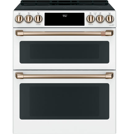 CAFE CHS950P4MW2 Cafe 30"" Slide-in Front Control Induction and Convection DOUB...