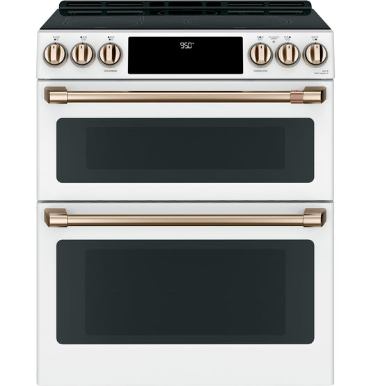 CAFE CHS950P4MW2 Cafe 30"" Slide-in Front Control Induction and Convection DOUB...