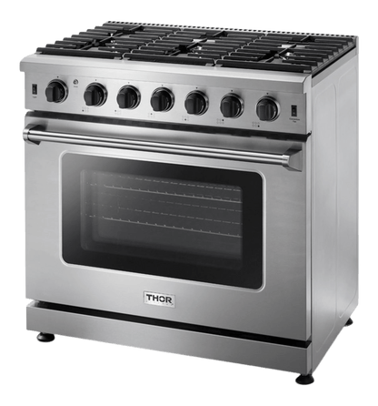 THOR KITCHEN LRG3601ULP Thor Kitchen 36 Inch Gas Range In Stainless Steel - Liquid Propane