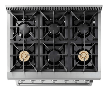 THOR KITCHEN HRG3618U Hrg3618u 36"" Pro-style 6 Stainless Steel Burner Gas Range