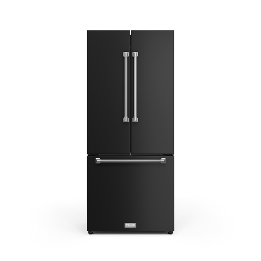 THOR KITCHEN RF3017FFD00SS 30 Inch 17.7 Cu Ft French Door Counter Depth Refrigerator With Ice ...