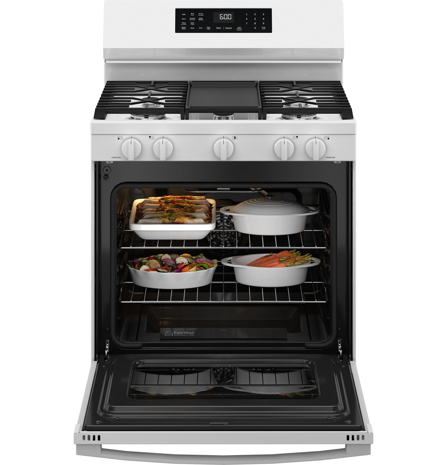 GE APPLIANCES GGF600AVWW Ge 30"" Free-standing Gas Convection Range With No Preheat Air FR...