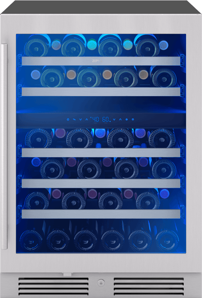 ZEPHYR PRW24C02CG Zephyr 24"" Dual Zone Wine Cooler