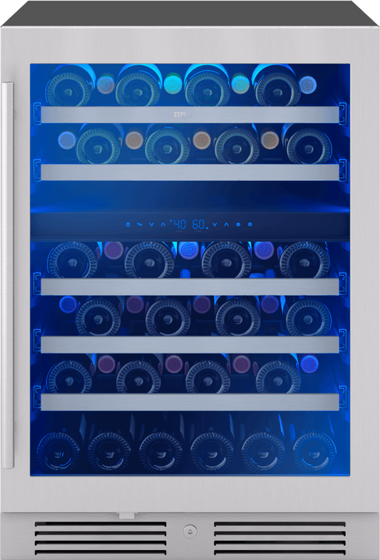 ZEPHYR PRW24C02CG Zephyr 24"" Dual Zone Wine Cooler
