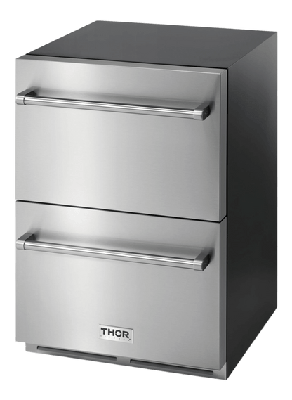 THOR KITCHEN TRF24U 24-inch Indoor Outdoor Refrigerator Drawer In Stainless Steel