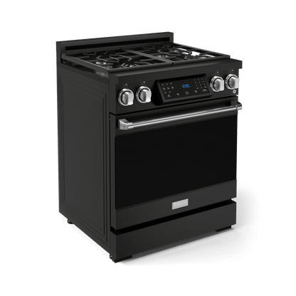 THOR KITCHEN RSG30BSS 30 Inch Professional Gas Range With Tilt Panel Touch Control In BLA...