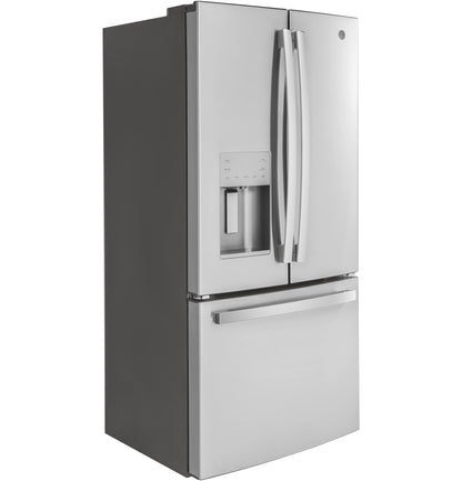 GE APPLIANCES GYE18JYLFS Ge Energy Star 17.5 Cu. Ft. Counter-depth French-door REFRIGE...