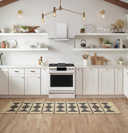 CAFE CGS700P4MW2 Cafe 30"" Slide-in Front Control Gas Oven With Convection Range