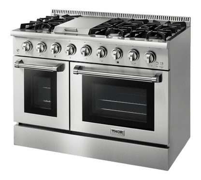 THOR KITCHEN HRG4808ULP Thor Kitchen 48 Inch 6 Burner Professional Gas Range - Liquid Propane