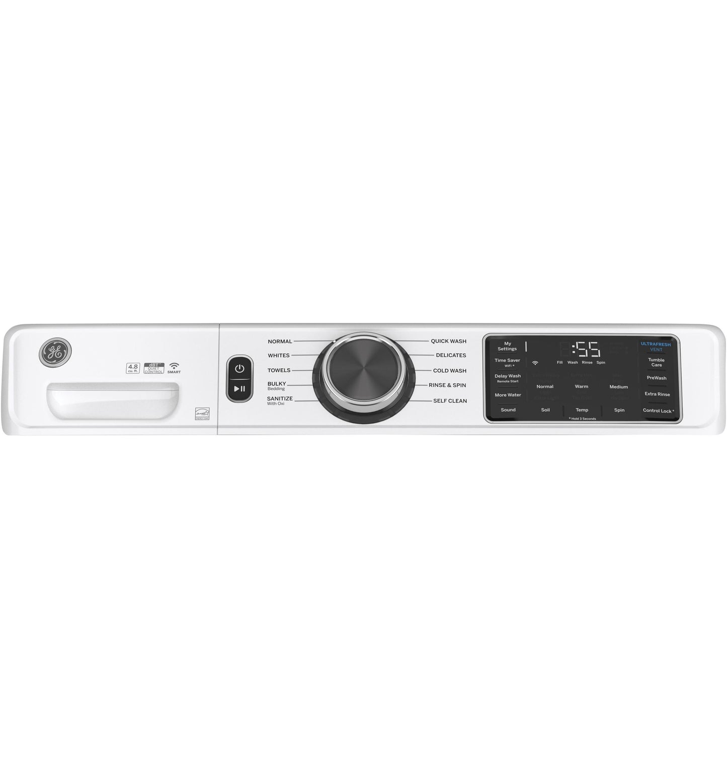 GE APPLIANCES GFW550SSNWW Ge 4.8 Cu. Ft. Capacity Smart Front Load Energy Star Washer W...