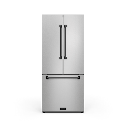 THOR KITCHEN RF3017FFD99BLK 30 Inch 17.7 Cu Ft French Door Counter Depth Refrigerator With Ice ...