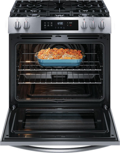 FRIGIDAIRE FCFG3083AS Frigidaire 30"" Front Control Gas Range With Convection Bake