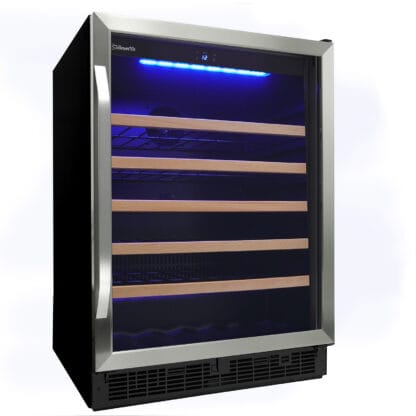 SILHOUETTE SWC057D1BSS Silhouette Stilton 24"" Single Zone Wine Cellar