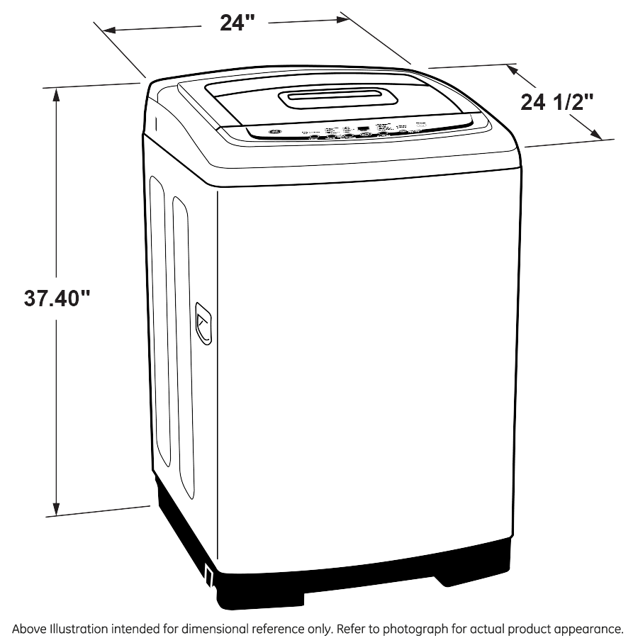 GE APPLIANCES GNW128SSMWW GE Space-saving 2.8 Doe Cu. Ft. Capacity Stationary Washer With STA...