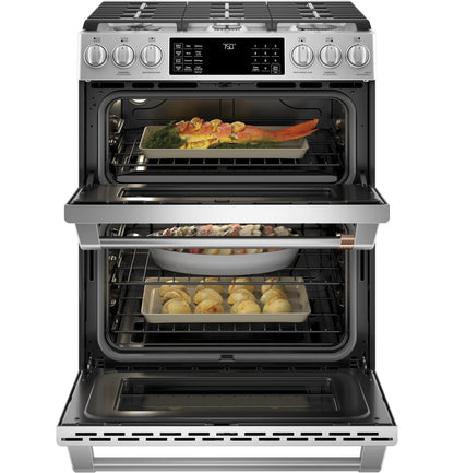 CAFE CGS750P2MS1 Cafe 30"" Slide-in Front Control Gas Double Oven With CONVECTI...