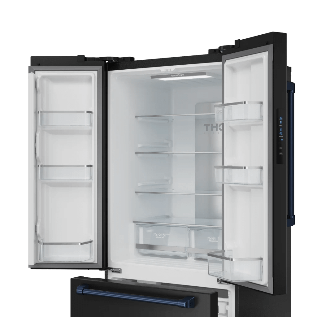 THOR KITCHEN RF3017FFD00BLU 30 Inch 17.7 Cu Ft French Door Counter Depth Refrigerator With Ice ...