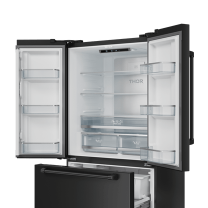THOR KITCHEN RF3621CTD00 36 Inch 20.3 Cu Ft French Door Counter Depth Refrigerator With Ice ...