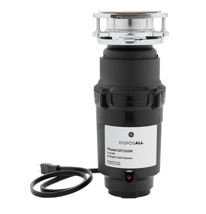 GE APPLIANCES GFC565W GE Disposall 1/2 HP Continuous Feed Garbage Disposer Corded