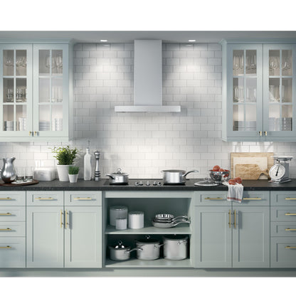 GE APPLIANCES UVW9301SLSS 30"" Wifi Enabled Designer Wall Mount Hood W/ Perimeter Venting