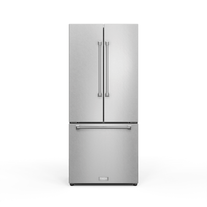 THOR KITCHEN RF3017FFD99 30 Inch 17.7 Cu Ft French Door Counter Depth Refrigerator With Ice ...