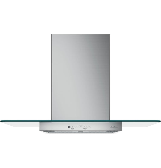 CAFE CVW73012MSS Cafe Cafe 30"" Wall-mount Glass Canopy Chimney Hood