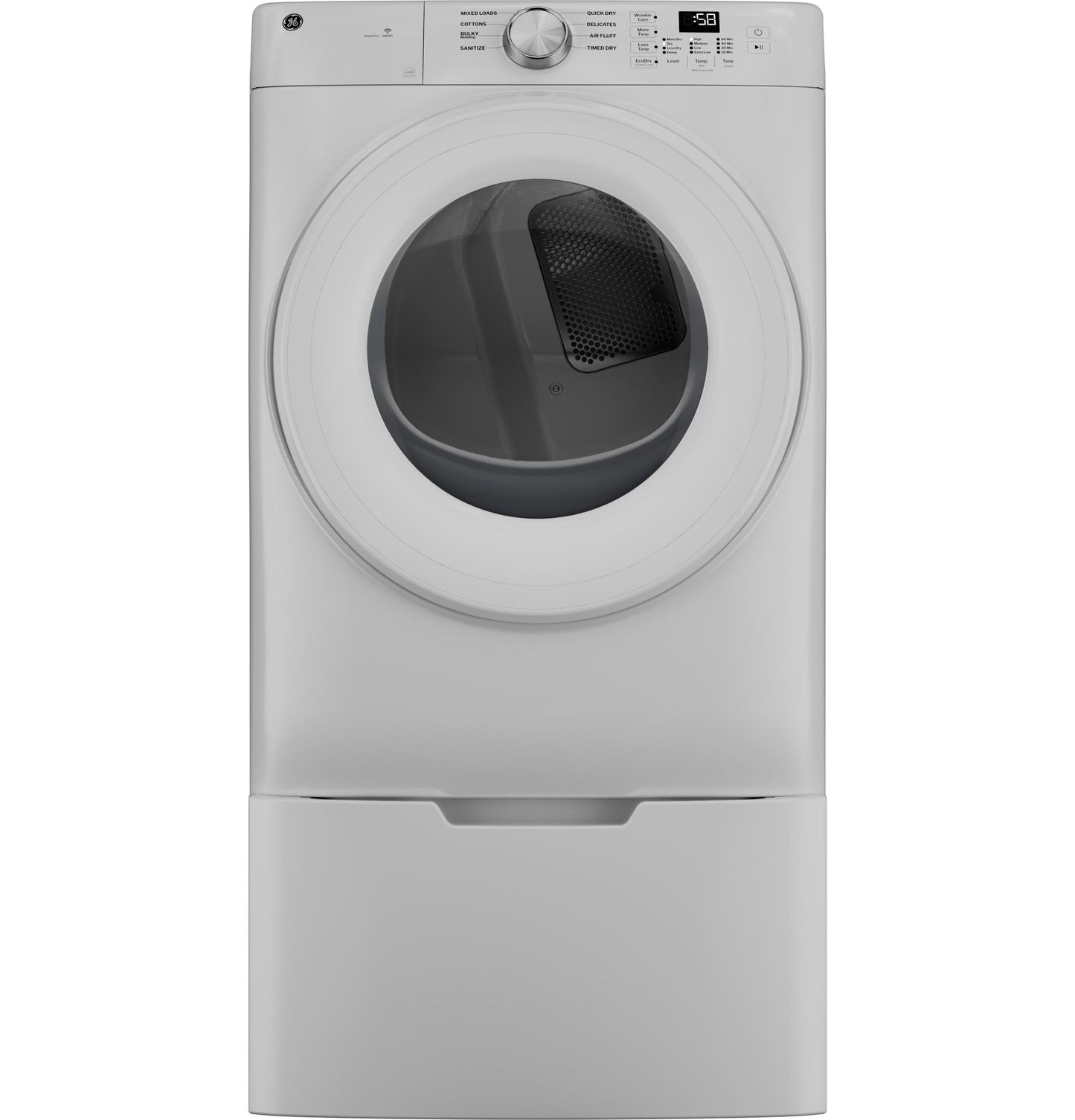 GE APPLIANCES GFD35GSSYWW Ge Energy Star 7.8 Cu. Ft. Capacity Smart Front Load Gas Dryer
