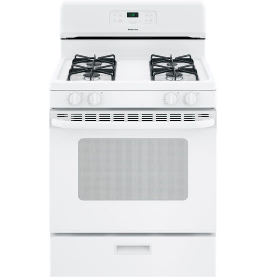 HOTPOINT RGBS400DMWW Hotpoint 30"" Free-standing Standard Clean Gas Range