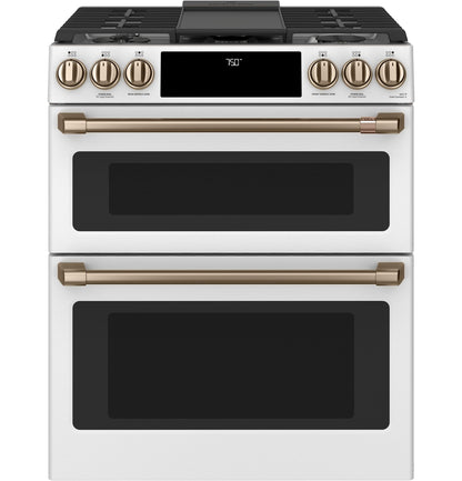 CAFE CGS750P4MW2 Cafe 30"" Slide-in Front Control Gas Double Oven With CONVECTI...
