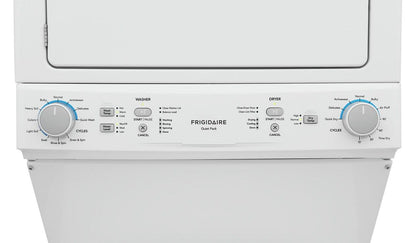 FRIGIDAIRE FLCE7523AW Frigidaire Electric Long Vent Stacked Laundry Center - 3.9 Cu. Ft W...