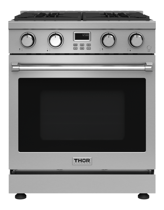THOR KITCHEN ARG30LP 30 Inch Contemporary Professional Gas Range In Stainless Steel - LI...