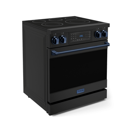 THOR KITCHEN RSE30BBLU 30 Inch Professional Electric Range With Tilt Panel Touch Control I...