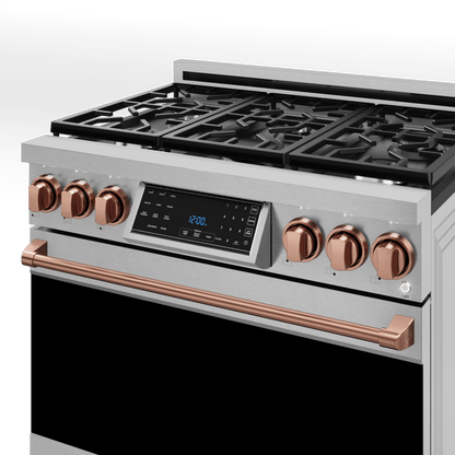 THOR KITCHEN RSG36RSG 36 Inch Professional Gas Range With Tilt Panel Touch Control In STA...